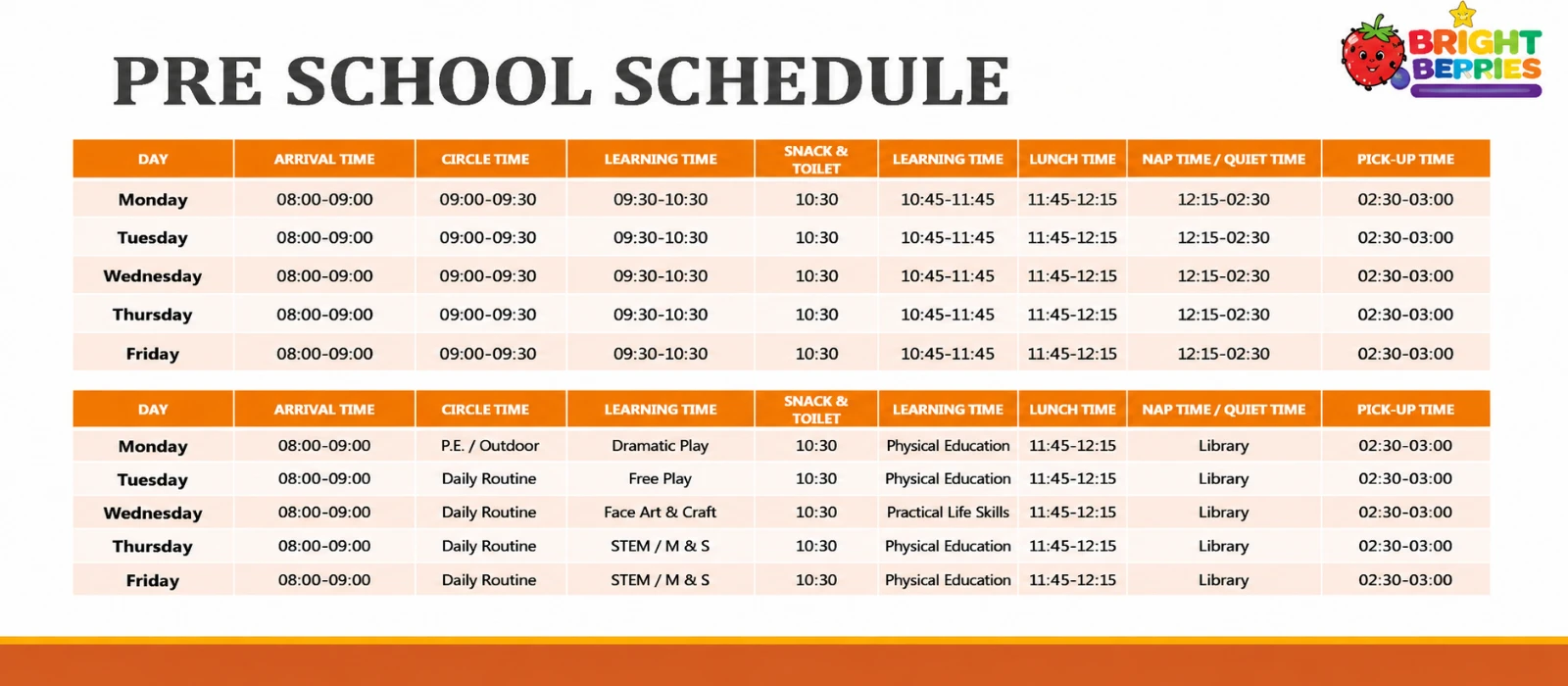 Image Schedule Preschool